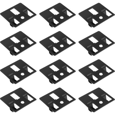 Lot de 100 clips en métal composite pour terrasse - Plaque décorative - Fixation cachée - Convient pour les rainures dans les sols composites (8 mm) (1/5)