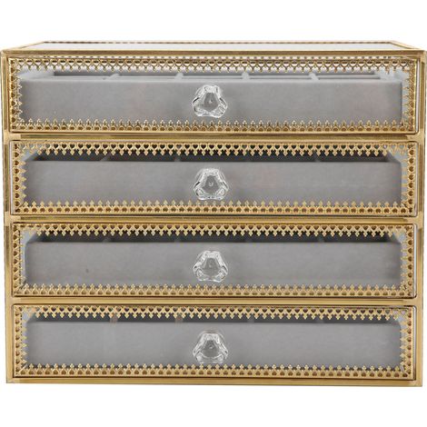 Boîte de rangement pour faux ongles 60 alvéoles, organiseur de capsules à ongles de bureau, tiroir 4 niveaux, coffret à bijoux (1/5)