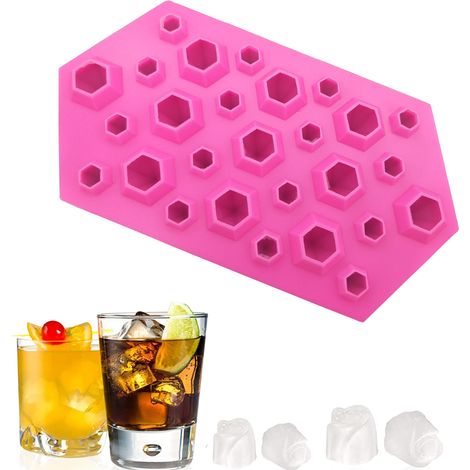 Bac À Glaçons Réutilisable - Moule Diamant 11 Grand + 16 Petit - Pour Whisky Cocktails Et Thé Glacé - 1 Pièce (1/5)