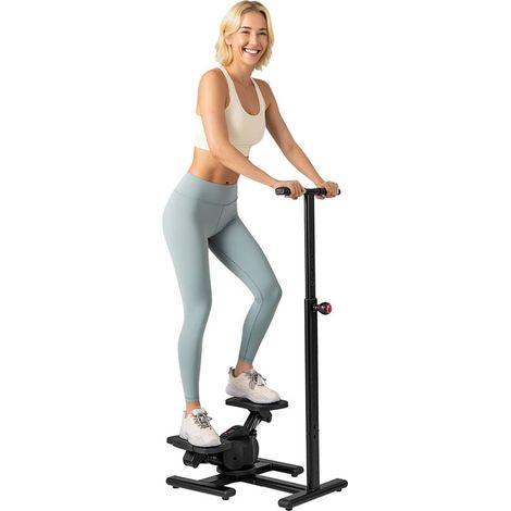 Stepper twist 360° avec guidon réglable, écran LCD, exercice cardio à domicile ou au bureau (1/5)