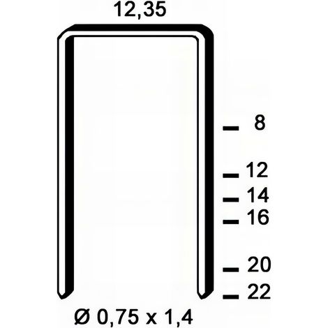 5 000 agrafes galvanisées AK-16 - 12,35 x 16 x D. 0,75 x 1,4 mm - 6AK161 - Alsafix