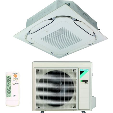 daikin bluevolution kassetten-klimagerät round flow 12000 btu fcag35b r-32 wi-fi optional klasse a++/a++ mit standardgrill im lieferumfang - italienische garantie r-32,infrarotsteuerung brc7fa532f,ita (1/4)