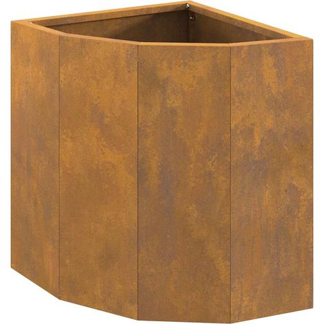 Jardinière d'Angle Rouillé 30 x 30 x 35 cm CFW832426 (1/5)