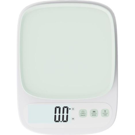 Minimalistische und präzise Küchenwaage, 3 kg Kapazität, 0,1 g Teilung, großes LCD-Display, Tara-Funktion und ml-Einheit, Grün (3 kg/0,1 g) (1/5)