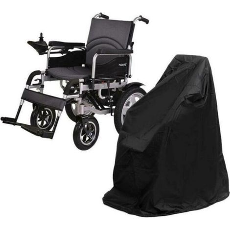 Housse Protection Fauteuil Roulant Electrique - Impermeable UV - 100x75x100 cm - Noir (1/5)