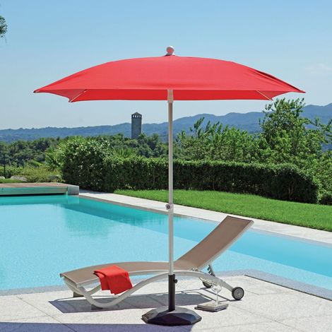 Ombrellone da Giardino in Alluminio Anodizzato Telo Olefin 2x2 Metri Rosso, Uso Domestico e Professionale (1/3)