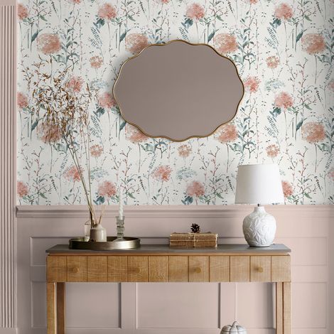 Papier peint intissé Laura Ashley Pallington Bloom Plaster 1005 x 52cm Rose