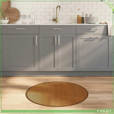 Tapis rond - FAFEISY - 376980 - Bambou 80 cm - Antidérapant - Résistant à l'eau (1/5)