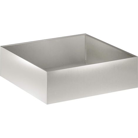 Macetero de Jardín Plateado 80 x 80 x 30 cm Acero inoxidable vidaXL (1/5)