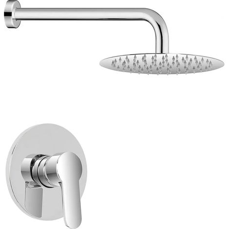 Set doccia a incasso con braccio 35 cm e soffione tondo 25 cm Zoe (1/5)