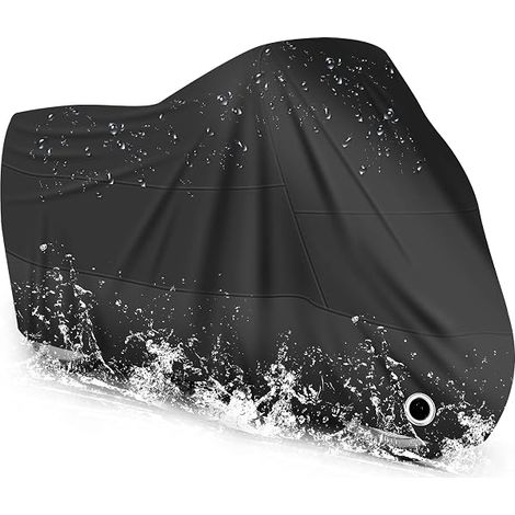 Housse de Protection pour Moto imperméable, résistant au Froid et intempéries 190T Noir Protège de la poussière
