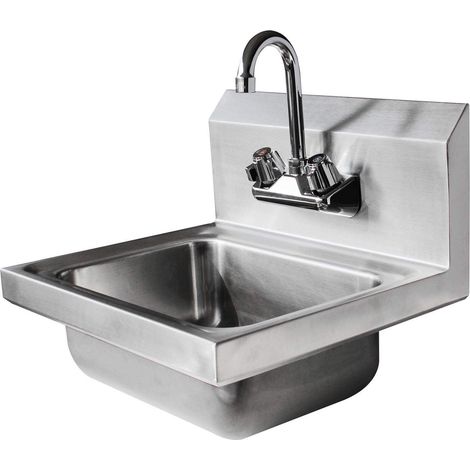 Bc-elec - HJJSS0020 Lavabo a parete in acciaio inox, lavandino a parete in acciaio inox lavello gastronomia ristorante ristorante cucina zona salute