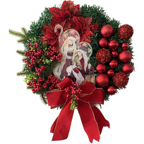 Christmas Decorations Scene Layout Props Christmas Wreath Door Hanging