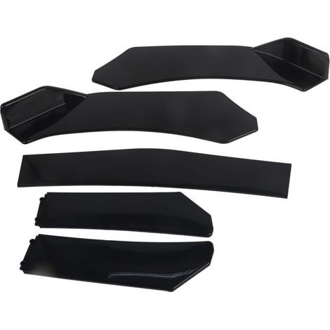 Kit de carrosserie 5 pièces pour pare-chocs avant, comprenant un spoiler, un diffuseur et un canard de protection universels pour voiture. (1/5)