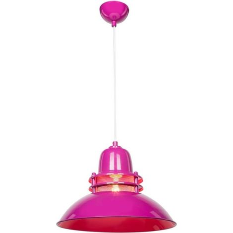Lampada a sospensione stile industriale Tibet ASZ0872 colore fucsia (1/4)