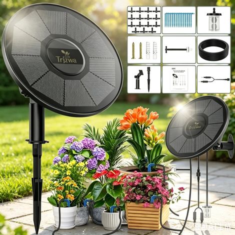 TRJZWA 10M Tuyau Arrosage pour Jardin avce 10 Goutteurs et 10 Tête en T Système d'irrigation, Kit Arrosage Goutte à Goutte pour Intérieur & Exterieur Balcon Jardin Plante (1/5)