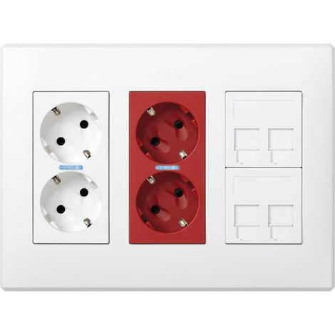 Kit puesto trabajo sai+rj doble 3 mód. blanco SIMON 51000305-030