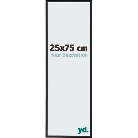 yd. - Cadre photo 25x75 - Noir Brillant - Aluminium - Miami (1/5)