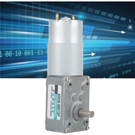Moteur à réducteur à vis sans fin XD40WB-555YSF, moteur CC à couple élevé et régulation de vitesse, micromoteur bidirectionnel basse vitesse, 24 V CC, 300 tr/min (1/5)