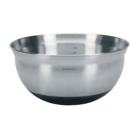 Brabantia 363863 - Cuenco, 3 l, Acero Mate, Base Color Negro (1/5)