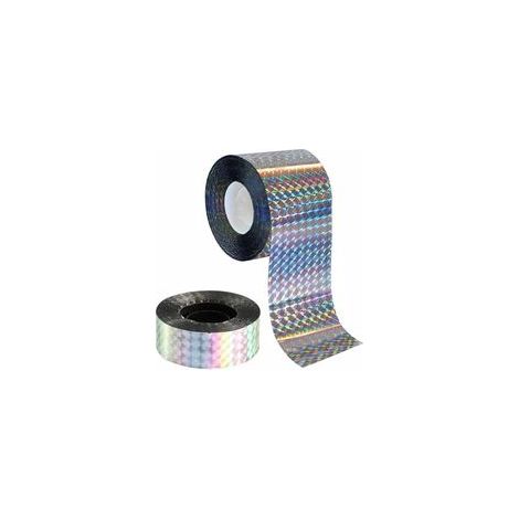 Cinta reflectante disuasoria para aves de 80 m x 2,4 cm. Para proteger jardines, casas, patios, frutas y plantas (2 unidades).