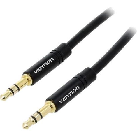 Cable Jack 3.5mm 3pin Male vers Male 0.5m noir contact or
