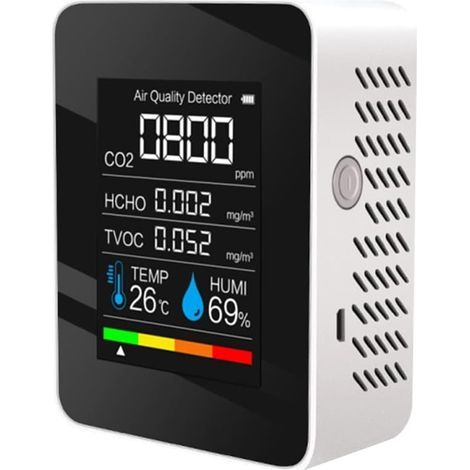 Moniteur de qualité d'air intelligent portable 5-en-1 - Détecteur de pollution atmosphérique (1/5)
