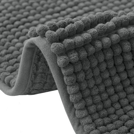 Tapis de Bain, 40 x 60 cm, Tapis de Douche Antidérapant en Chenille, Absorbant l'eau,Lavable en Machine, Séchage Rapide, Anti Odeur (1/5)