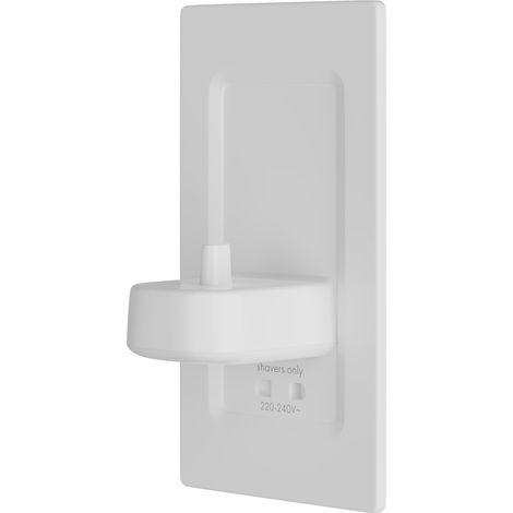 Proofvision White In-Wall Electric Toothbrush Charger and Shaver Combo - PV12P (1/4)
