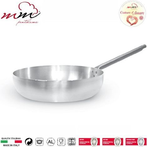 Mamù Saltapasta in alluminio bianco, con manico in ferro, Ø 36 cm, per uso casalingo o professionale