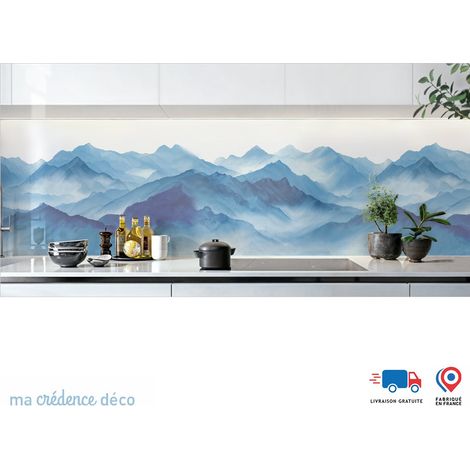 Crédence : Montagne abstraite - Alu composite - 120 - 60 (1/3)