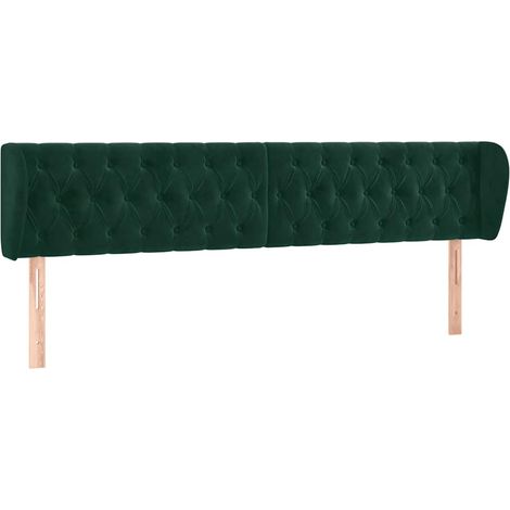 Maison Exclusive - Testiera ad Orecchio Verde Scuro 183x23x78/88 cm in Velluto (1/5)