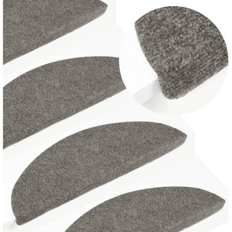 Tapis d'escalier auto-adhésifs 10 pcs,Marchettes d'escalier,Protections d'escalier gris 65x22,5x3,5 cm DVNEI636946 (1/5)