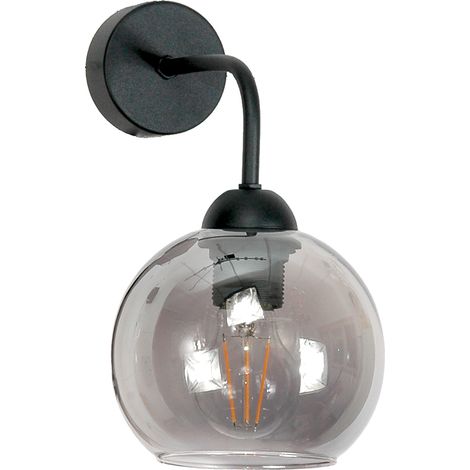 Applique da parete industriale in stile loft, nera, Roger 13-783
