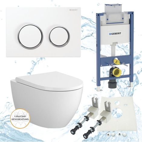 Geberit Vorwandelement Omega 82 oder 98 cm Bartolo WC Drückerplatte WC Sitz SoftClose Set UP200 98 cm (1/4)