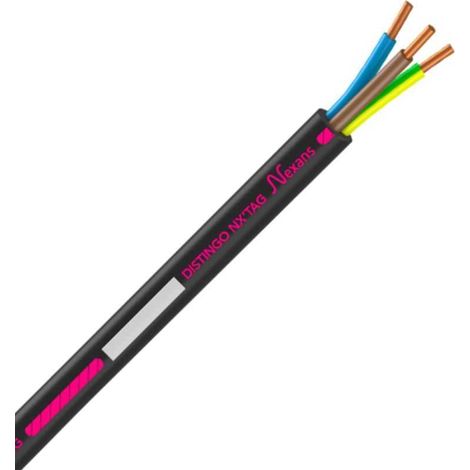 Câble rigide R2V cuivre - 3G1,5 mm² - Couronne de 25 m - Distingo - R2V3G1,5B25 - Nexans