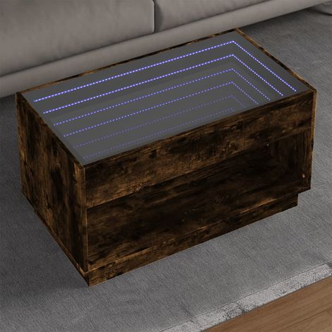 Couchtisch mit Infinity-LED Räuchereiche 90x50x50 cm (1/5)