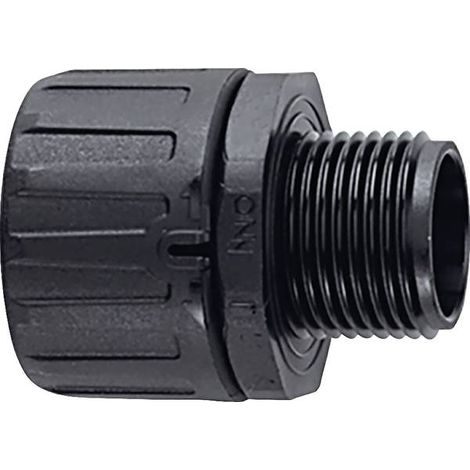 HellermannTyton 166-21024 HG18-S-M20-PA66-BK Raccordo a vite del tubo flessibile Nero M20 Piatto 1 pz.