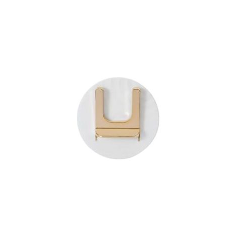 Selbstklebender Haartrocknerhalter, faltbarer Haartrocknerhalter zum einfachen Anbringen ohne Bohren für das Badezimmer (Platin) - Crezuo (1/4)