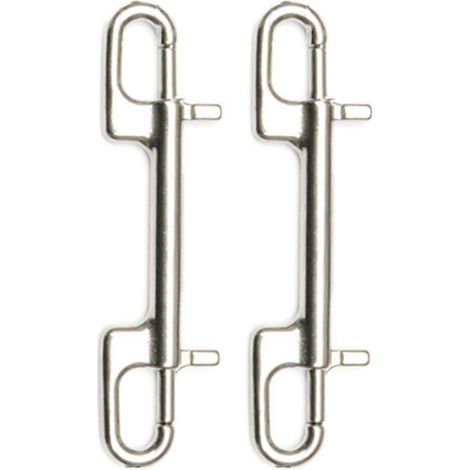 2 doppelseitige Tauchkarabiner aus Edelstahl für Hundeleine, Kameragurt, Schlüsselanhänger, Hängematte (1/5)