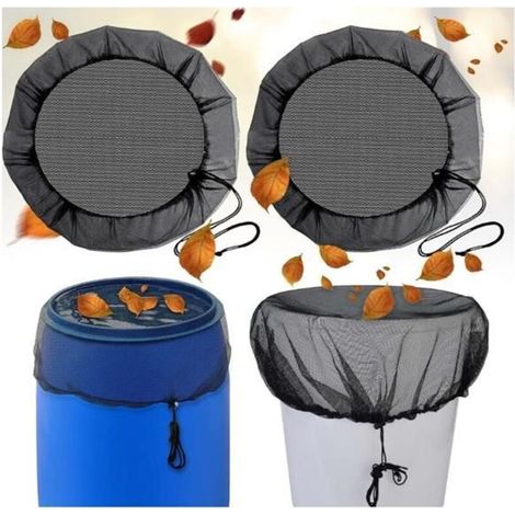 Rain Barrel Cover, 2-Piece Protection Net for 95cm Barrel with Drawstring (1/5)