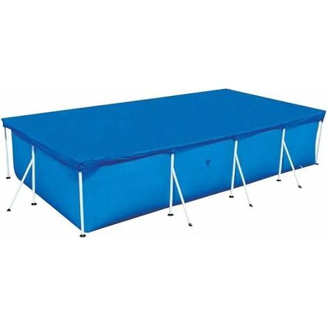 Bâche de Protection pour Piscine Tubulaire Rectangulaire, Couverture De Piscine Rectangulaire, Bâche À Bulles Piscines Tubulaires, Housse Anti-Pluie - Bleu (220 X 150 cm)-Fei Yu (1/5)