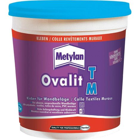 Metylan – Colle textiles muraux 750G – Adhérence immédiate – Pour revêtements PVC, textiles et toiles de verre – Transparente après séchage (1/5)