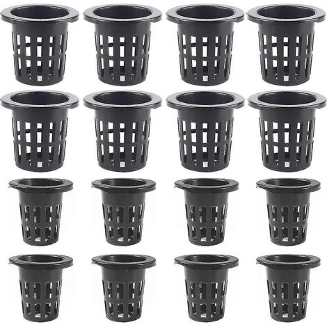 Lot de 40 pots filets de jardin, pots hydroponiques en filet à fentes, pots de pépinière ronds (1/2)