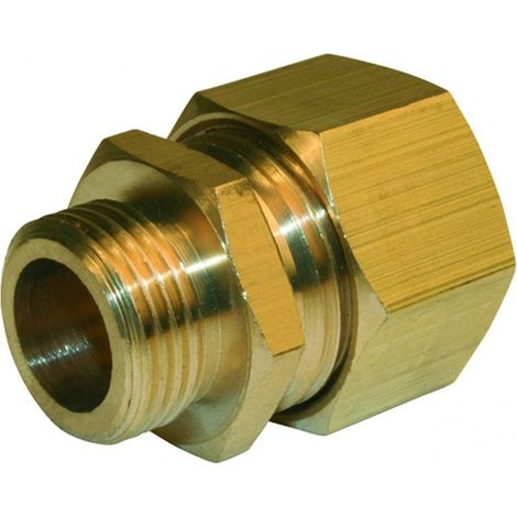 Messing-Doppelkonusmuffe M 12 x 17 für Kupferrohr QUICK PLOMBERIE