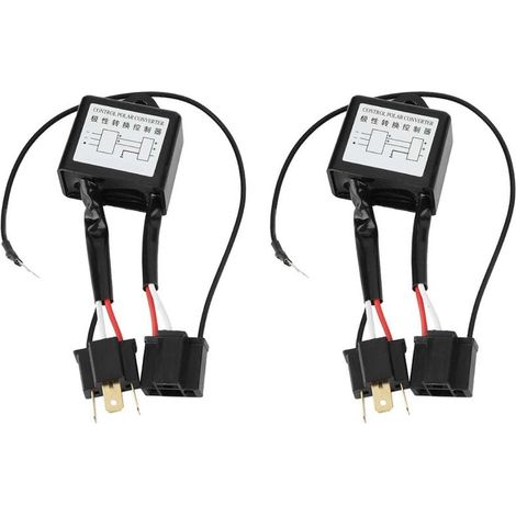2pcs convertisseur négatif LED adaptateur de faisceau de commutateur négatif polaire polarité inversée pour H4 (1/4)