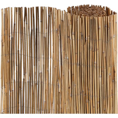 Wolketon Schilfrohrmatte 100×600 cm Sichtschutz aus Schilf, Wind- & Sonnenschutz für Garten & Terrasse