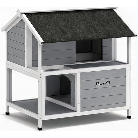 Maison pour chat en tannenholz tissu Oxford 80 x 93,2 x 95,2 cm (1/5)