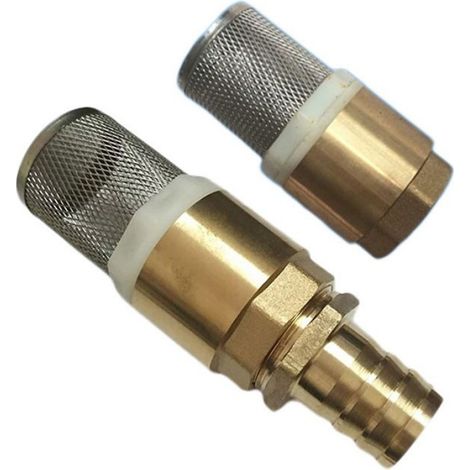 Clapet Anti Retour - Crépine Intégrée - Raccord 1/2 Pouces Et 1 Pouces - Douille 25 Mm - Pour Pompe De Puits (1/3)