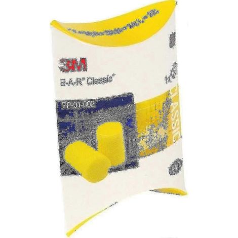 LYERCW - Bouchons d'oreilles 3M Ear Classic, paquet de 50 paires, indice de réduction du bruit (SNR) 28 dB, jaunes, protection auditive 2024rui (1/4)
